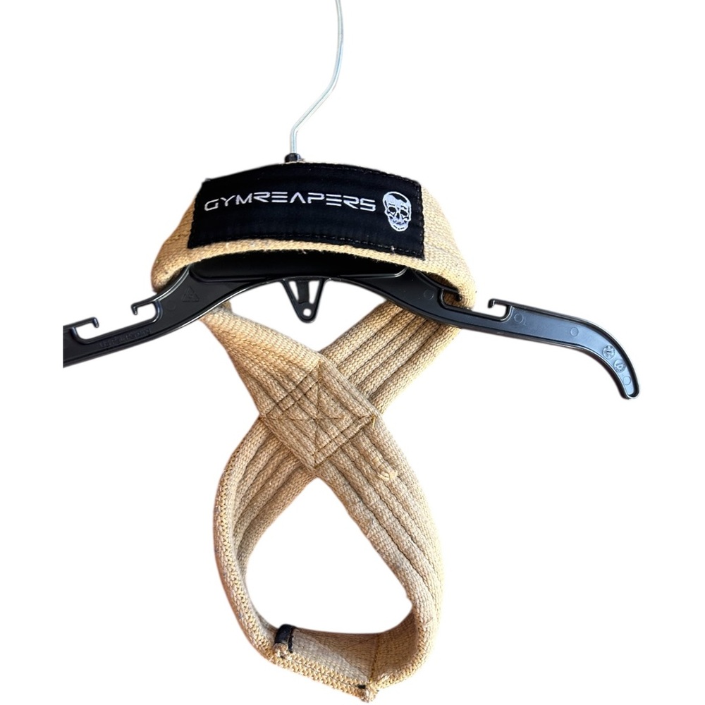 Gymreapers Figure 8 tan lifting strap (1)